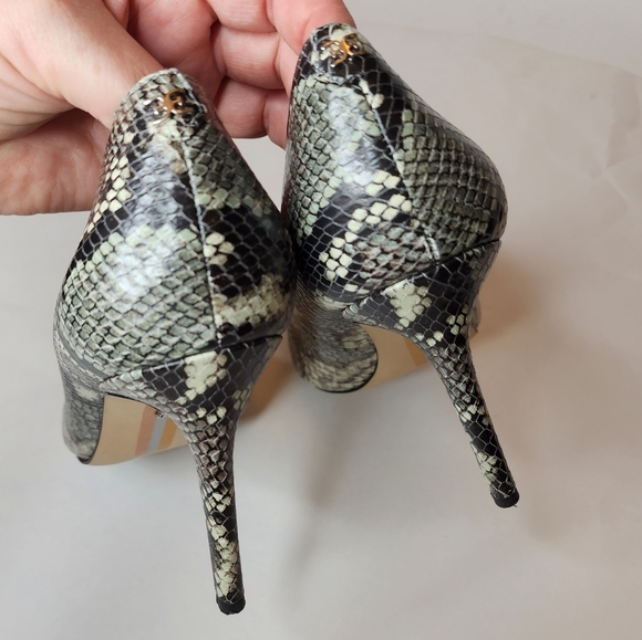 Sam Edelman 9W Green Black Snake Print Hazel Heels Stilletos - Picture 12 of 16